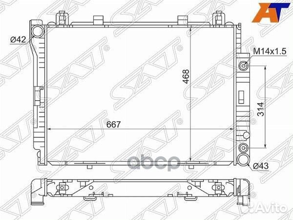 Радиатор Mercedes-Benz S-Class 91-99 MB0006-2 Sat