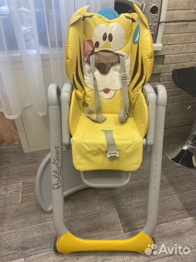 Стульчик для кормления chicco polly 2 start тигр