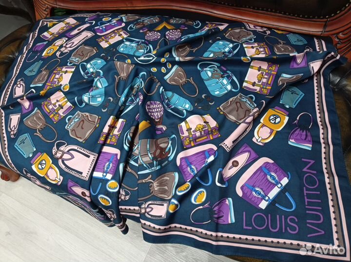 Платок шелковый 95см louis vuitton италия