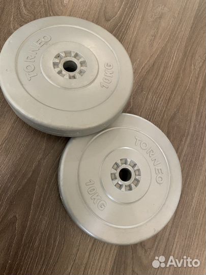 Блины для штанги torneo 4 по 10кг