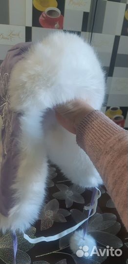 Шапка зимняя для девочки 4-6 лет