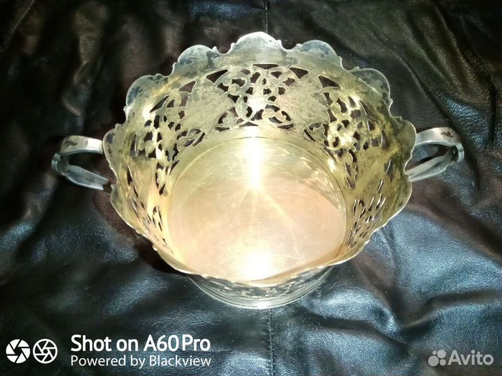 Конфетница Кубачи серебро 875 пр