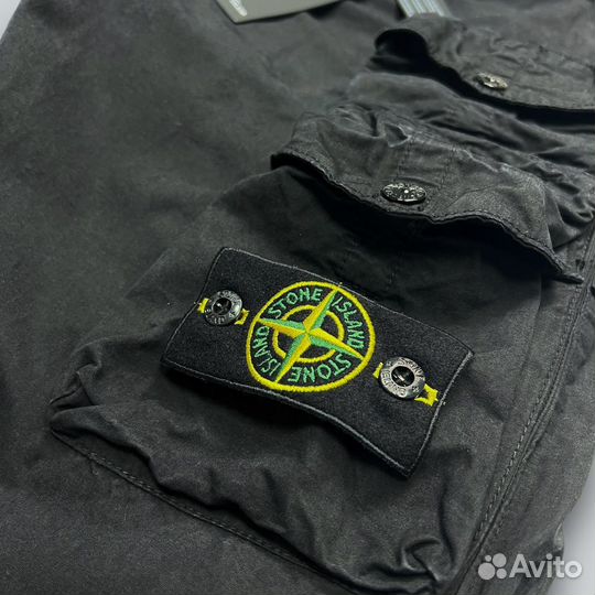 Штаны брюки карго Stone island 314WA черные