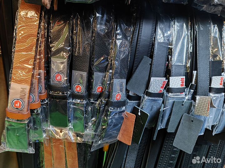 Ремень мужской натуральная кожа 135 см