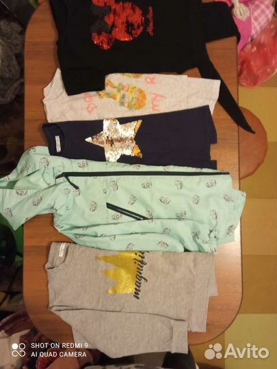 Вещи пакетом для девочки, рост 122-128