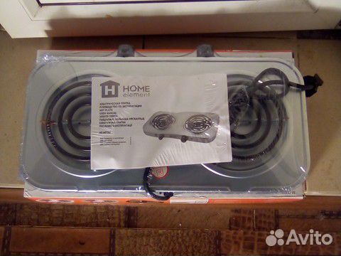 Плитка электрическая двух конфорочная новая