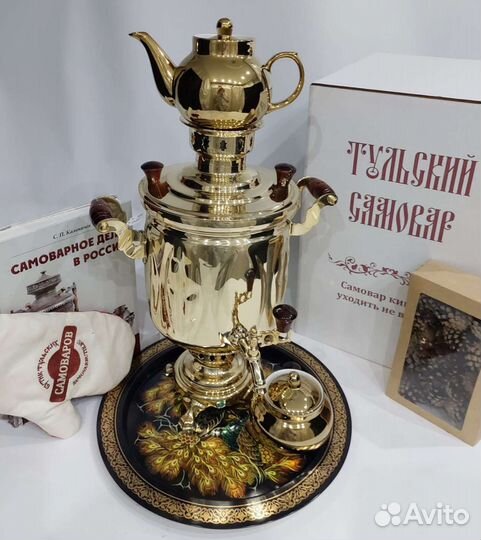 Новый самовар на дровах с набором. Тула. Оригинал