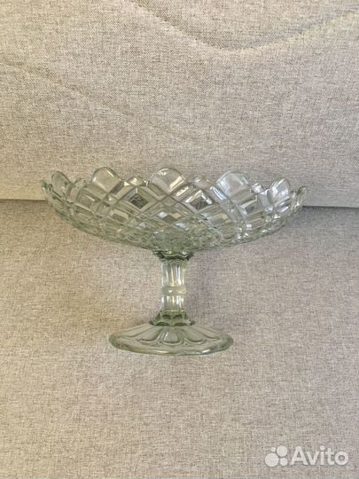 Ваза,фруктовница, стекло, до 1917г,Мальцов