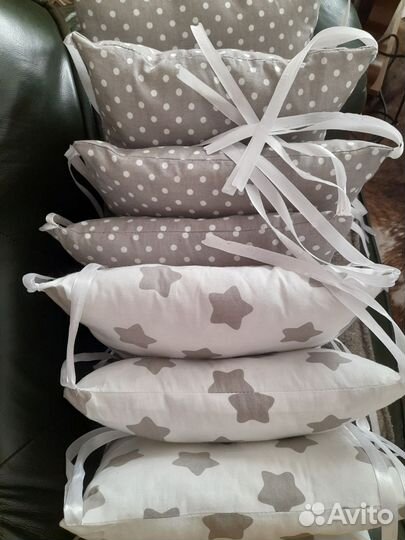 Бортики-подушки в детскую кроватку