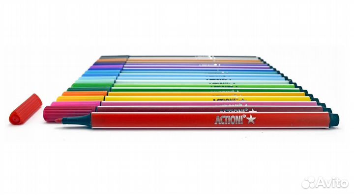 Фломастеры треугольные 18 штук в упаковке