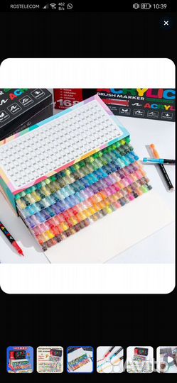 Маркеры, акриловые brush marker acrylic 168 шт