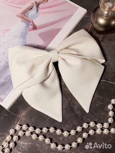 Бант для волос ассиметричный, заколка