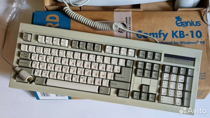 Две ретро клавиатуры Ok 100M Din 5, Microsoft PS/2