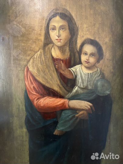 Старинная икона Благодатное Небо 19 век