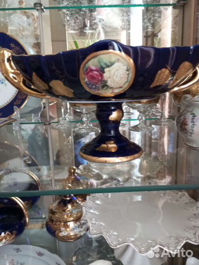 Ваза для фруктов, конфетница, сухарница Кобальт