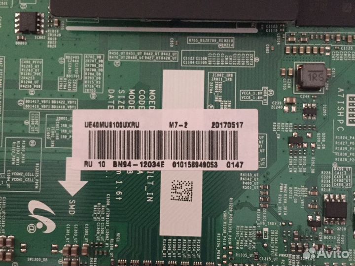 Запчасти для ЖК тв samsung ue40mu6100 и ue40mu6103