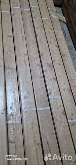 Палубная доска (глаткая)(вилвет)из лиственницы 173