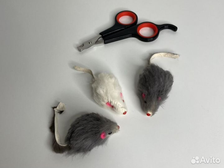 Мышки игрушки для кошек когтерез в подарок новые