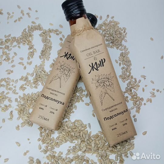 Сыродавленное подсолнечное масло холодного отжима