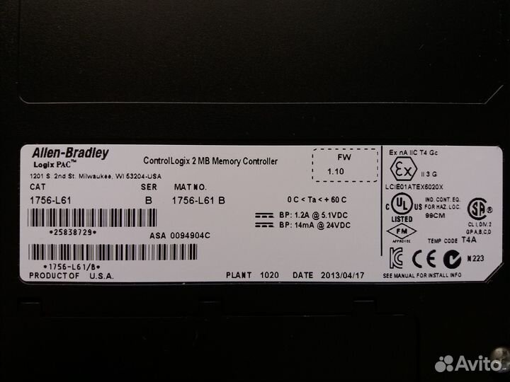 Контроллер Allen-Bradley Logix5561 GE Fanuc CPU374
