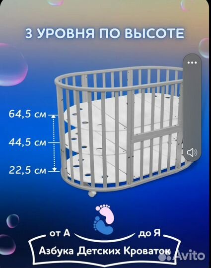 Детская кровать для новорождённых