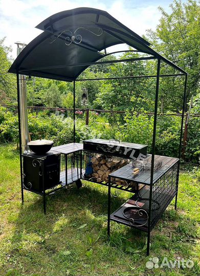 Мангал с крышей