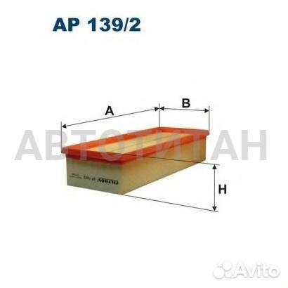 Фильтрвоздушныйap139/2 Audi A3 II, Q3, TT II; SE Alhambra II, Altea, Leon II, Toledo III; SK Octavia