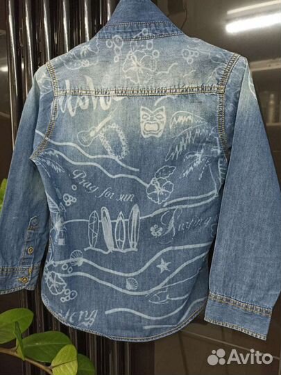 Детская джинсовая рубашка zara