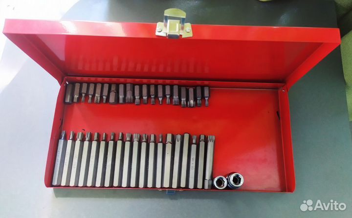 Набор бит 3/8 torx,spline,hex 40 предметов