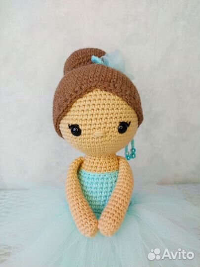 Кукла вязаная Балерина ручной работы