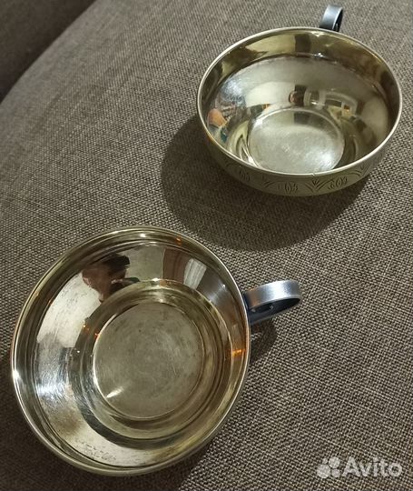 Кофейные чашки мельхиор юммет СССР