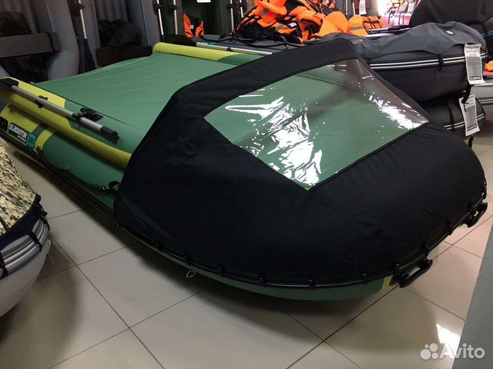 Лодка пвх Gladiator E 380 X зелено-оливковая