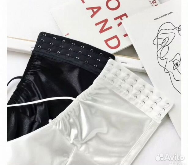 Бельевой атласный топ на лямочках xs-m