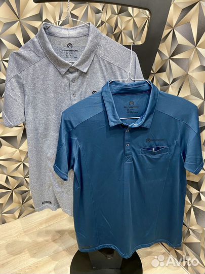 Футболка мужская поло синяя