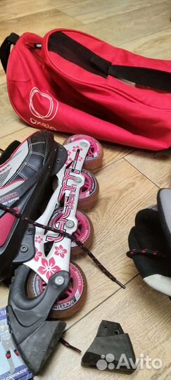 Ролики женские 38-39р с сумкой и защитой