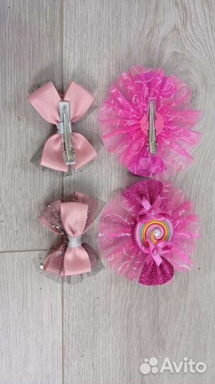 Заколка конфетка, бантики на зажиме