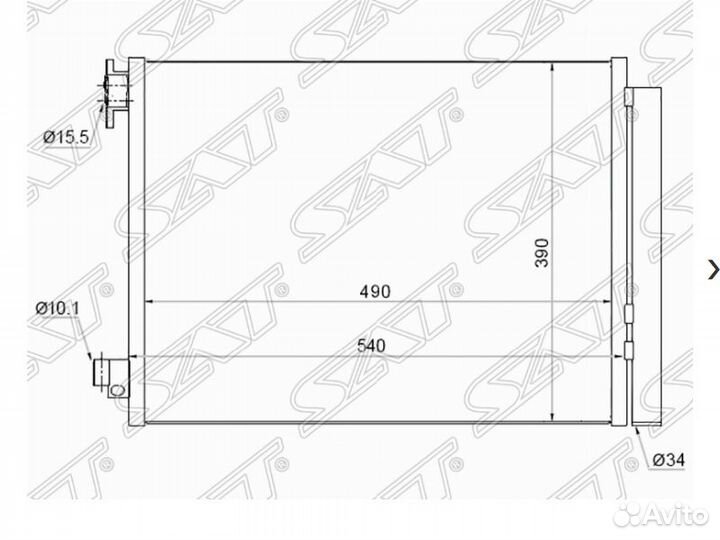 Радиатор кондиционера Рено Каптур 16