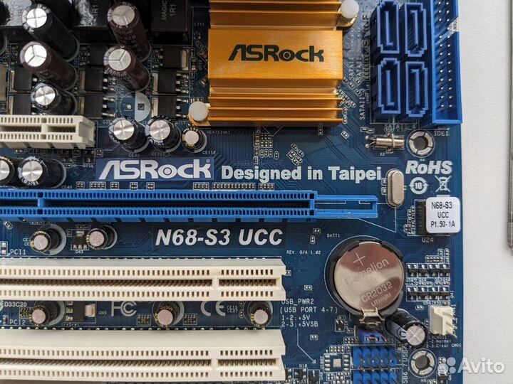 Материнская плата AM3 с процессором и охлаждением