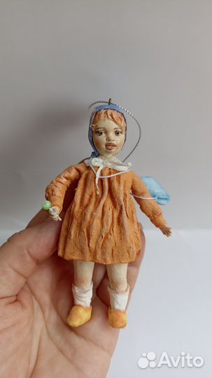 Ватная елочная игрушка, винтажная, дети СССР