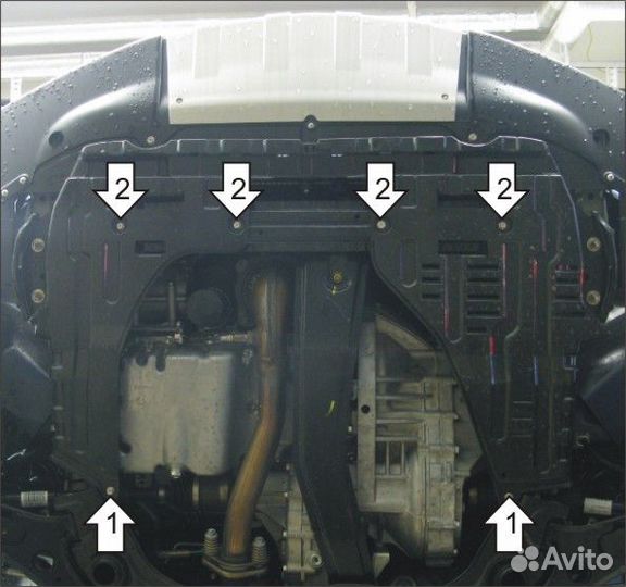 Защита двигателя, кпп fiat Sedici (2006-2013)