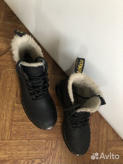 Ботинки DR.martens 1460 serena черные С мехом
