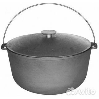 Казан походный 10,0л с/кр и 2 ручками (гардарика)