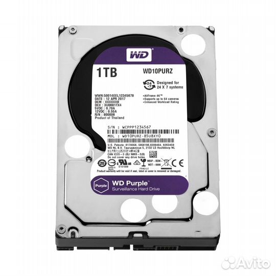 1Tb Жесткий диск Purple WD11purz SATA