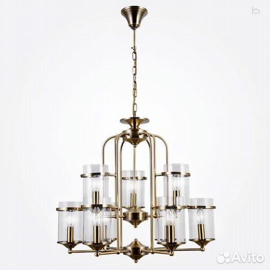 Подвесная люстра Eurosvet 60040/9 античная бронза