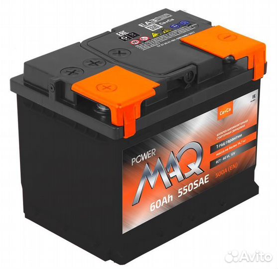 Аккумулятор MAQ 6 ст 60 1(L+)
