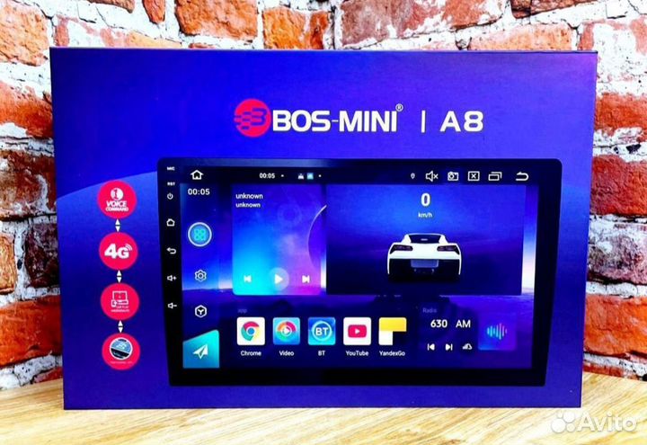 Магнитола android Bos-mini A8 4*64 Gb