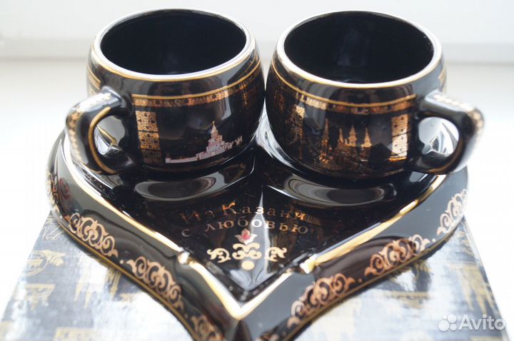 Кофейный набор-сувенир блюдце с пепельницей. новый