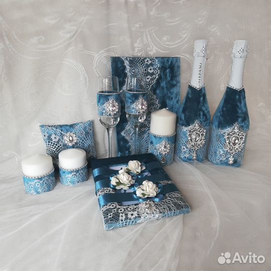 Бокалы со свадебным декором