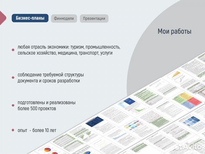 Бизнес план, финмодель, презентация