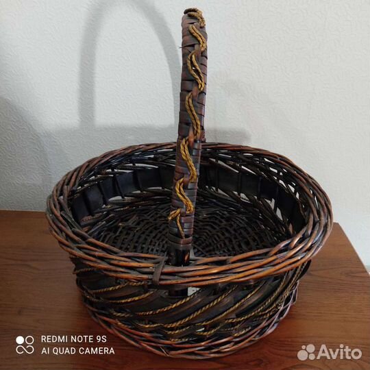 Большая корзина подарочная прочная ротанг